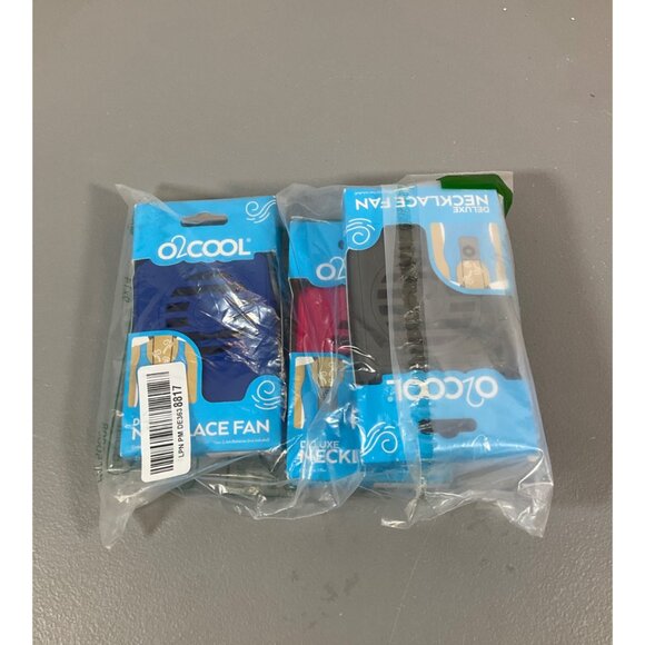O2COOL Deluxe 3-Pack Personal Necklace Fans, Battery-Powered, Hands-Free Cooling - Picture 5 of 6
